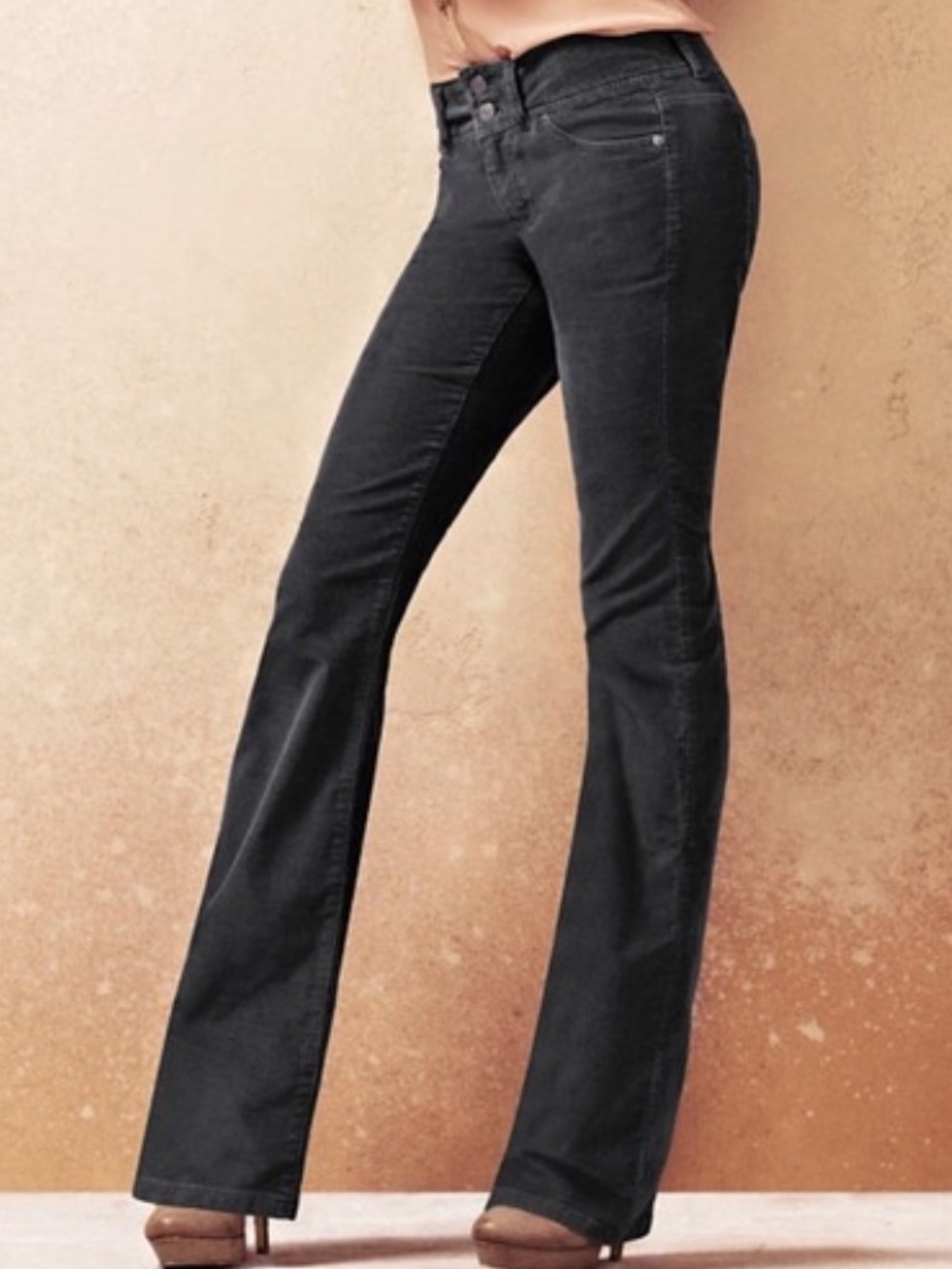 Y2K Vintage Victoria's Secret Size 6 VS Hipster Boot Cut gray corduroy pants